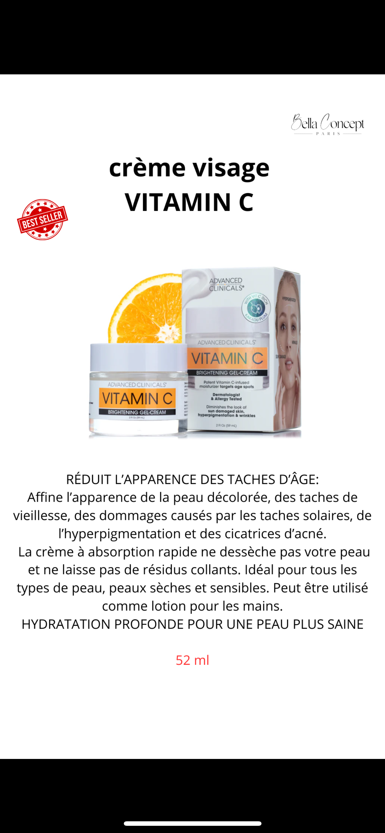 Gel-crème visage éclat & correction des Taches